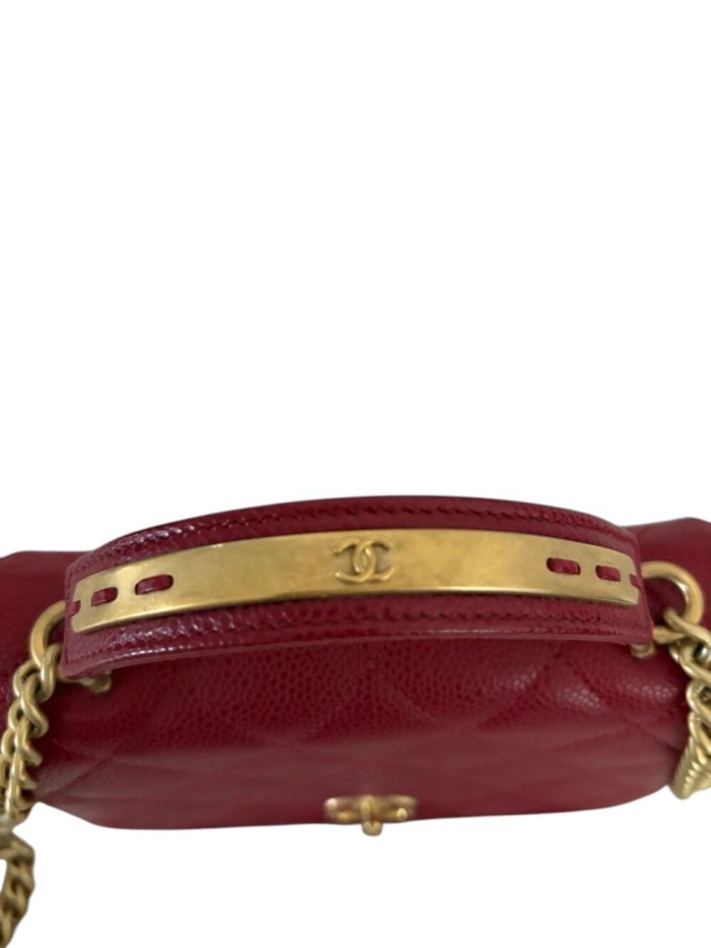 9292927CQ (S6) Chanel Crossbody Bag Red Caviar Skin - Picture 5 of 11